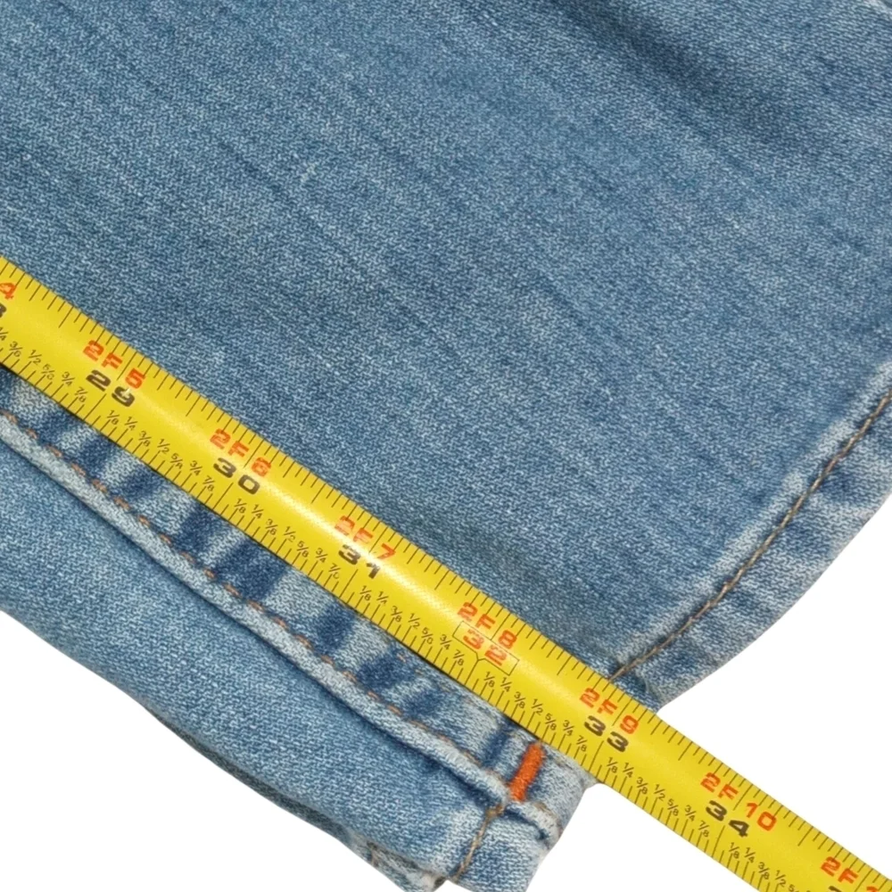 True Religion Men’s Slim Fit Jeans Light Wash Horseshoe Flap Pocket Size 31/33